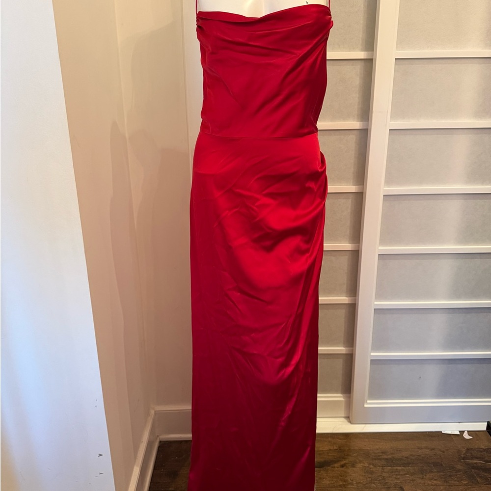 Retrofete Strapless Red Gown